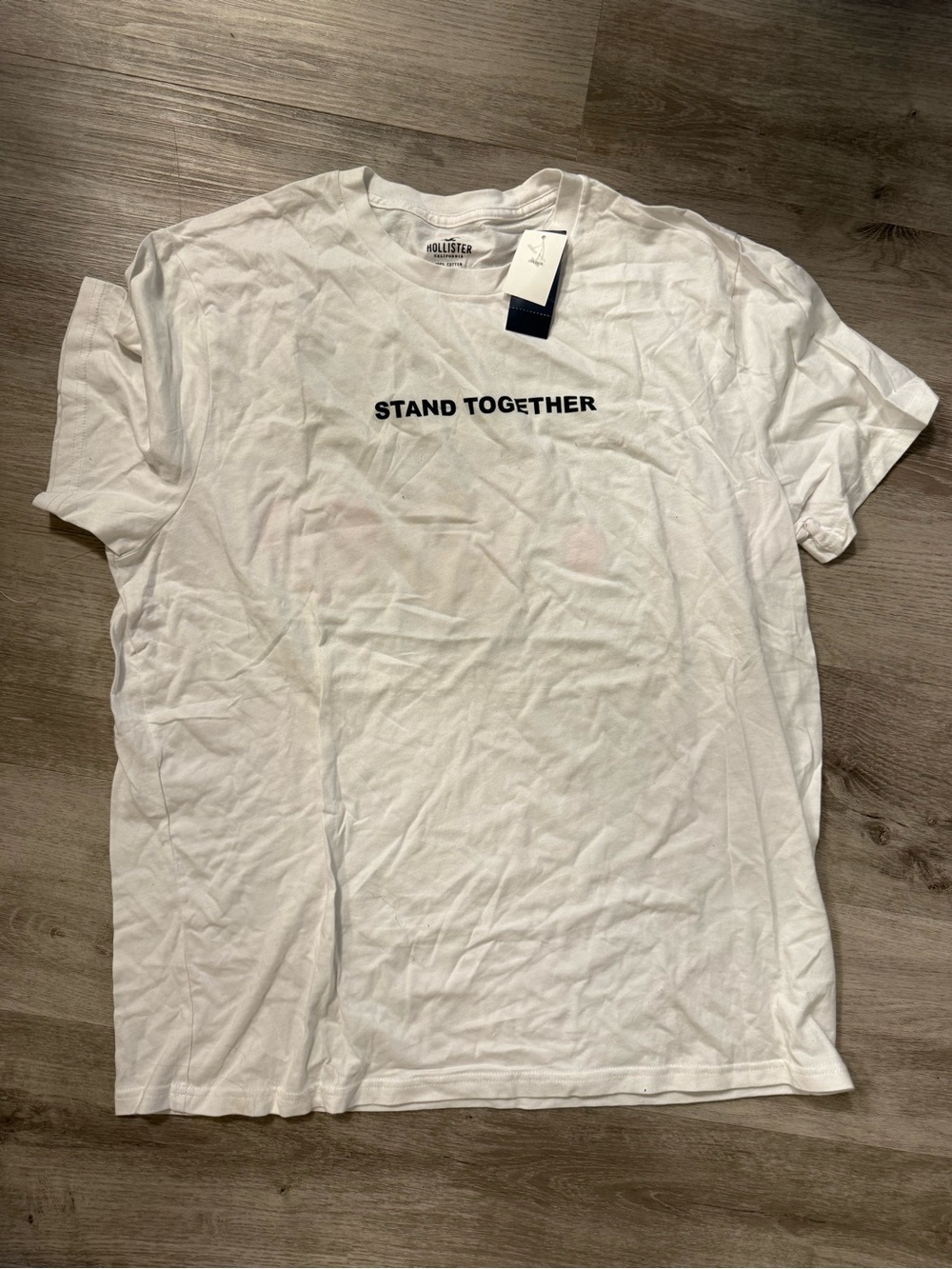 Hollister White 'Stand Together' Graphic Short Sleeve Tee